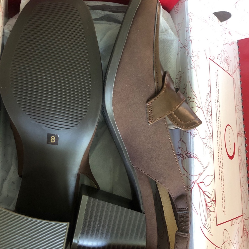 Brown Slingback Loafers - Picture 5 of 7